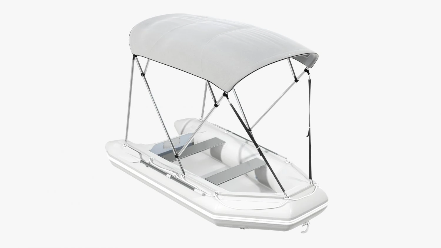 Inflatable boat 03 sunshade 3D Model .c4d .max .obj .3ds .fbx .stl .blend