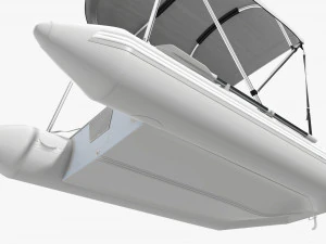 Inflatable boat 03 sunshade 3D Model