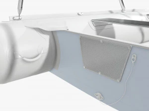 Inflatable boat 03 sunshade 3D Model