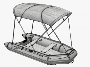 Inflatable boat 03 sunshade Modelo 3D