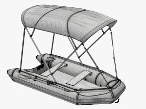 Inflatable boat 03 sunshade 3D Model