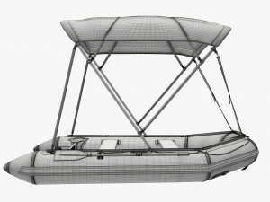 Inflatable boat 03 sunshade Modelo 3D