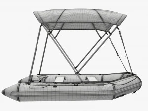 Inflatable boat 03 sunshade 3D Model