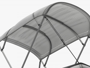 Inflatable boat 03 sunshade Modelo 3D