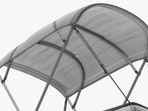 Inflatable boat 03 sunshade 3D Model