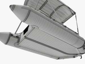 Inflatable boat 03 sunshade 3D Model