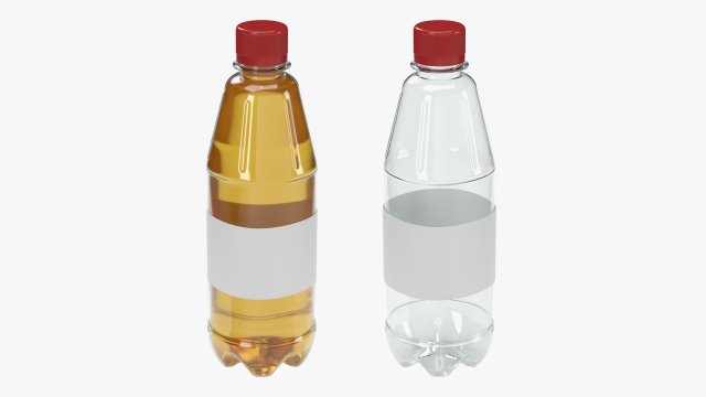 Juice bottle 500ml 3D Model .c4d .max .obj .3ds .fbx .stl .blend 