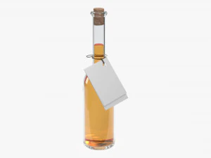 Botella licor 10cl Modelo 3D