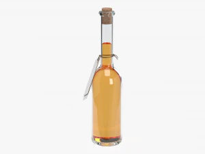 Botella licor 10cl Modelo 3D