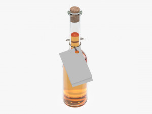 Liquor bottle 10cl Modelo 3D