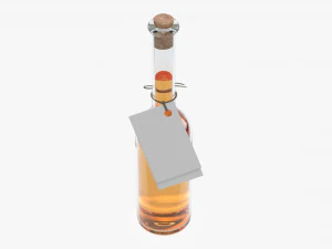 Botella licor 10cl Modelo 3D