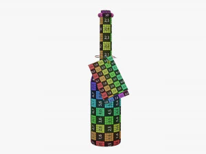 Botella licor 10cl Modelo 3D