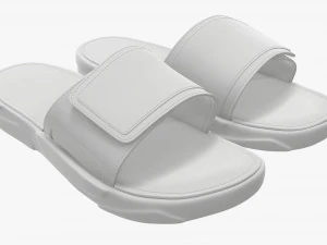 Mens slides footwear sandals 01 3D Model