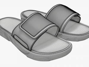 Mens slides footwear sandals 01 3D Model