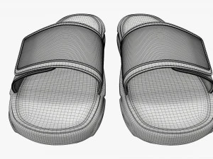 Mens slides footwear sandals 01 3D Model