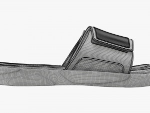 Mens slides footwear sandals 01 3D Model