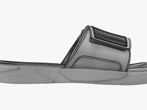 Mens slides footwear sandals 01 3D Model