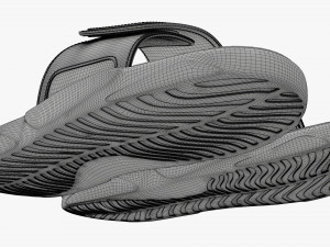 Mens slides footwear sandals 01 3D Model