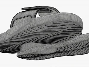 Mens slides footwear sandals 01 3D Model