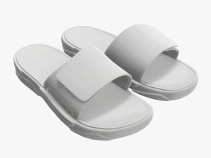 Mens slides footwear sandals 02 3D Model