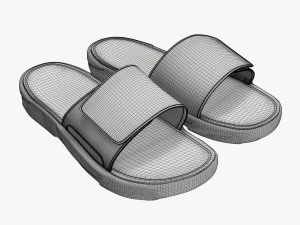 Mens slides footwear sandals 02 3D Model