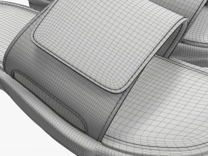 Mens slides footwear sandals 02 3D Model