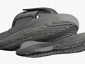 Mens slides footwear sandals 02 3D Model