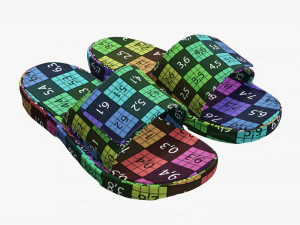 Mens slides footwear sandals 02 3D Model