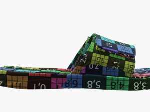 Mens slides footwear sandals 02 3D Model