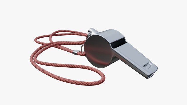 Metal whistle 3D Модель .c4d .max .obj .3ds .fbx .stl .blend 