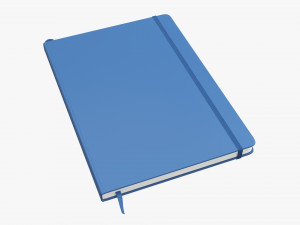 Notebook hardcover with strap A4 large Modelo 3D