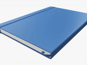 Notebook hardcover with strap A4 large 3D Model