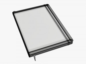 Notebook hardcover with strap A4 large Modelo 3D