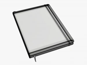 Notebook hardcover with strap A4 large 3D Model