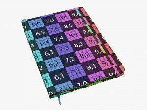 Notebook hardcover with strap A4 large Modelo 3D