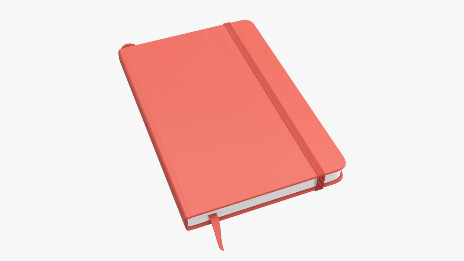 Notebook hardcover with strap A5 small 3D Model .c4d .max .obj .3ds .fbx .stl .blend 