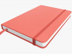 Notebook hardcover with strap A5 small 3D Model