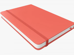 Notebook hardcover with strap A5 small 3D Model