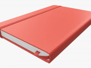 Notebook hardcover with strap A5 small 3D Model