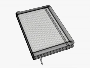 Notebook hardcover with strap A5 small 3D Model