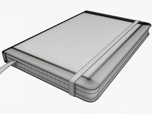 Notebook hardcover with strap A5 small 3D Model