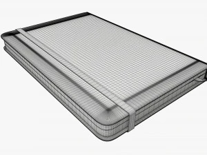 Notebook hardcover with strap A5 small 3D Model