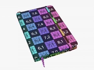 Notebook hardcover with strap A5 small Modelo 3D