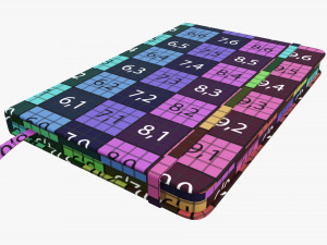 Notebook hardcover with strap A5 small Modelo 3D