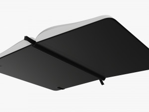 Notebook hardcover with strap open 3D Model
