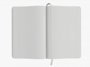 Notebook hardcover with strap open 3D Model