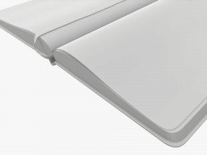 Notebook hardcover with strap open 3D Model