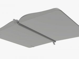 Notebook hardcover with strap open 3D Model