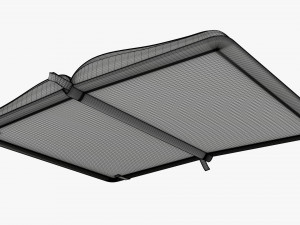 Notebook hardcover with strap open 3D Model