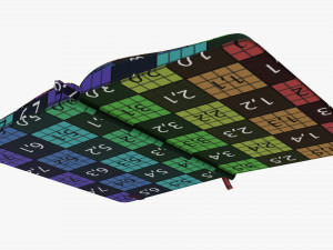 Notebook hardcover with strap open 3D Model